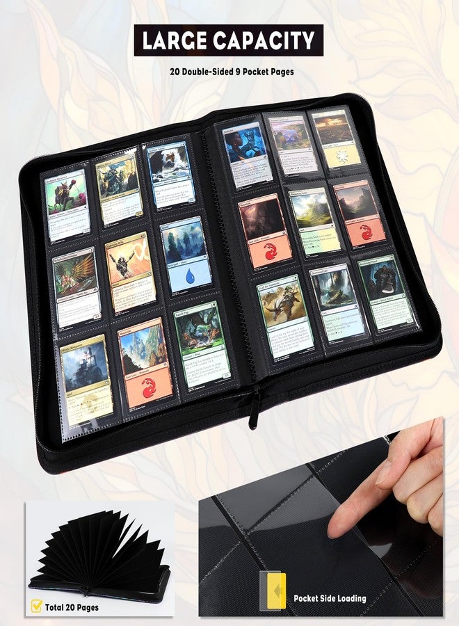 Katomula 360 Pockets Card Binder, MTG Card Binder, Double Sided Card Collection Album Folder with 20 Pages, Side-Loading Card Holder for MTG, TCG, Trading Card, Sports Cards-Plains - Image 3